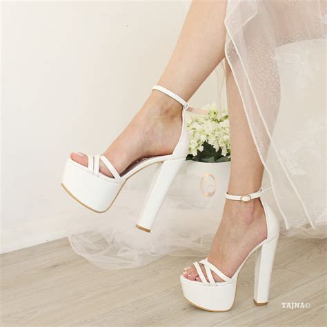 wedding heels for bride platform.